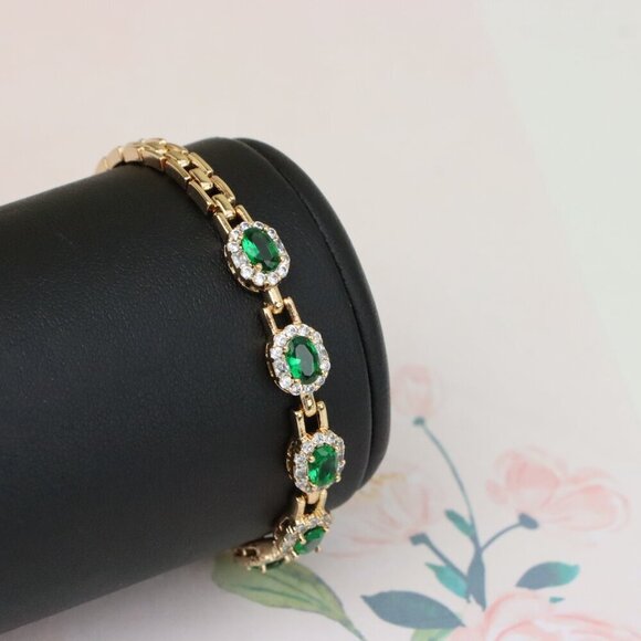 "Elegant Rose Gold Evil Eye Bracelet in Gold Plated Brass, XPBL1014 - Picture 8 of 12